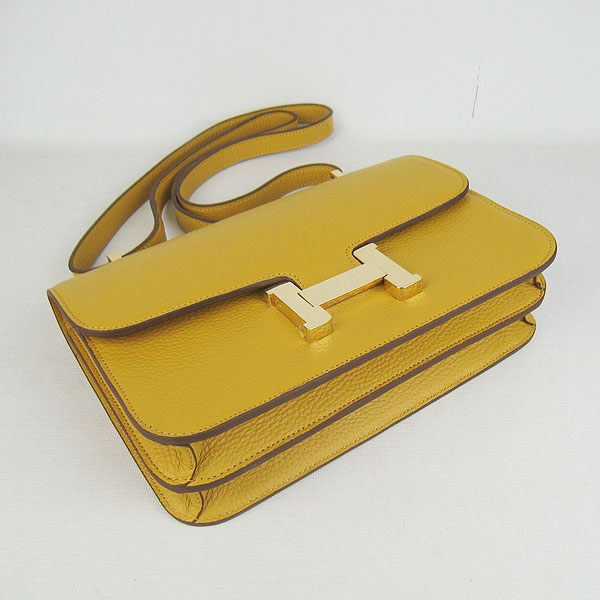 7A Hermes Constance Togo Leather Single Bag Yellow Gold Hardware H020 - Click Image to Close
